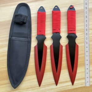 Wurfmesser-Trainingsset YF122 – 3-teilig, Roter Akzent